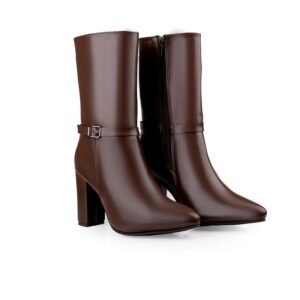 Elegant Women's Mid-Calf Office, Winter Outings, and All Occasion Wear Boots with 9 CM Block Heel